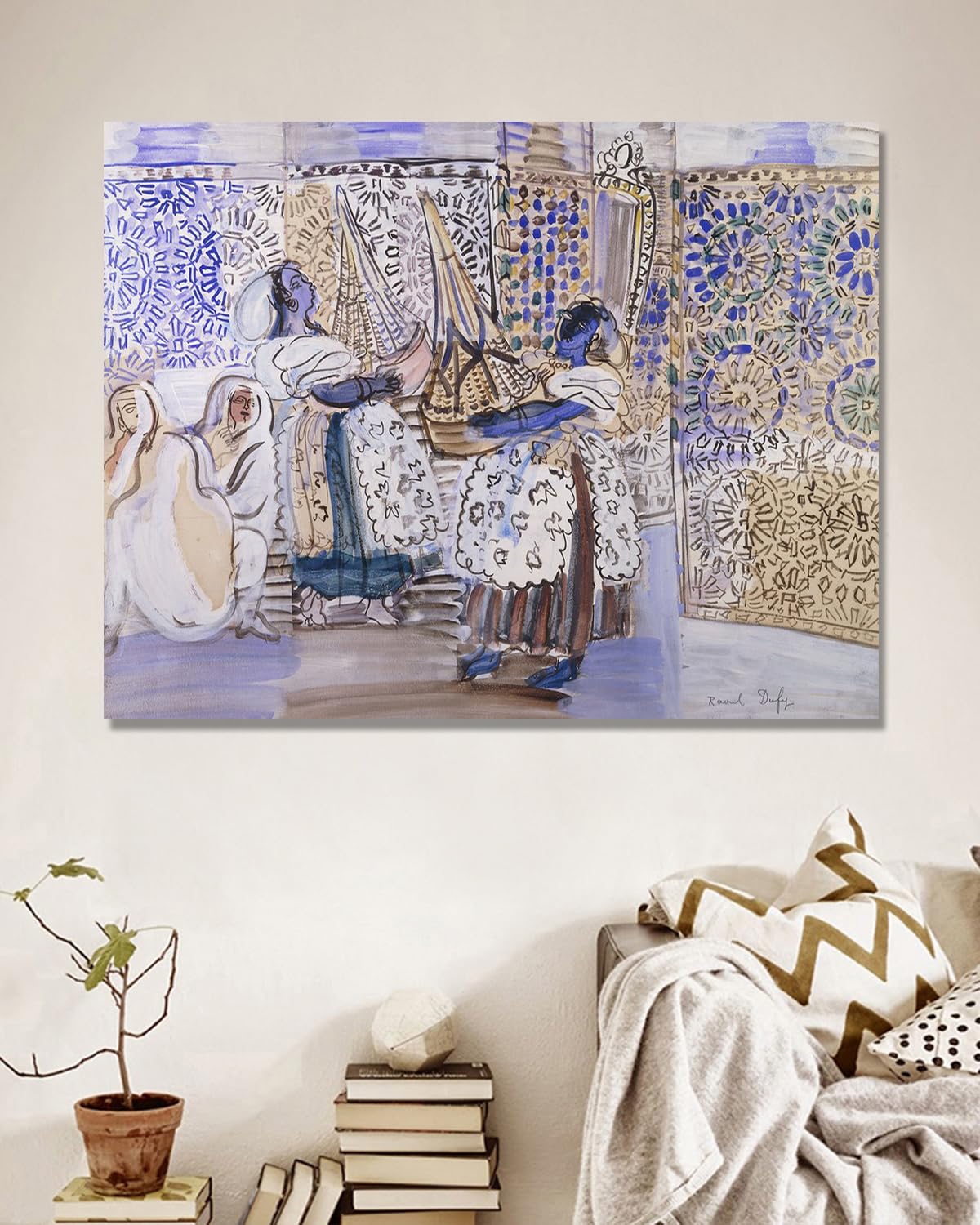 Raoul Dufy Prints, (bez tytułu 64), plakat podróżny w stylu vintage, sztuka impresjonistyczna, obraz ścienny na płótnie do dekoracji domu, 30 x 40 cm, tylko płótno