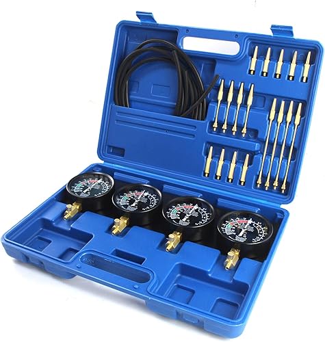 Miniatura 9 de SINOCMP Kit de herramientas de sincronización de carburador de vacío universal de combustible, equilibrador de motocicleta, sincronizador de