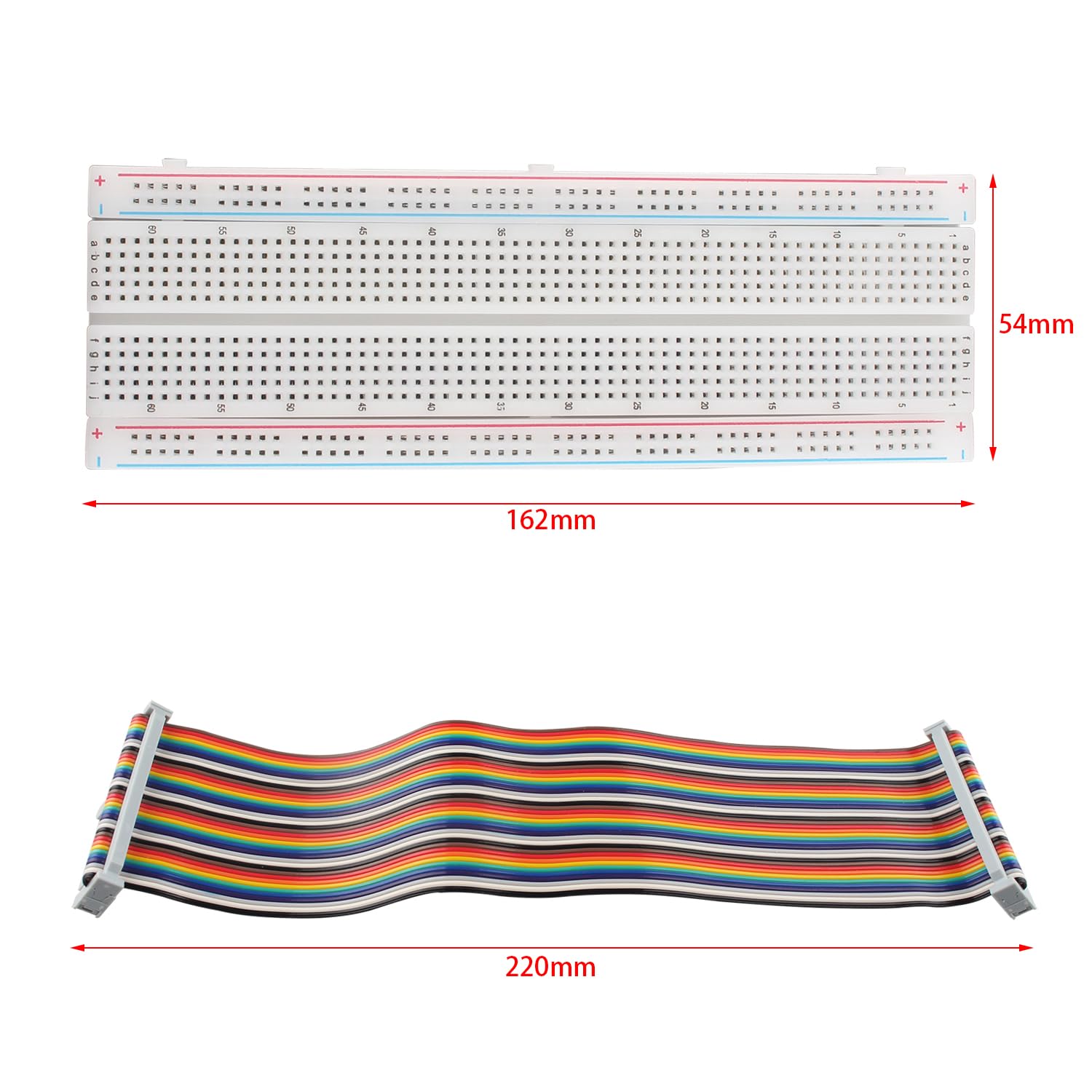 ZDE GPIO Scheda di Espansione Breakout + Cavo a Nastro Piatto GPIO a 40 pin + Breadboard Compatibile con Raspberry Pi 5 4B 3B+ 3B 2B B+