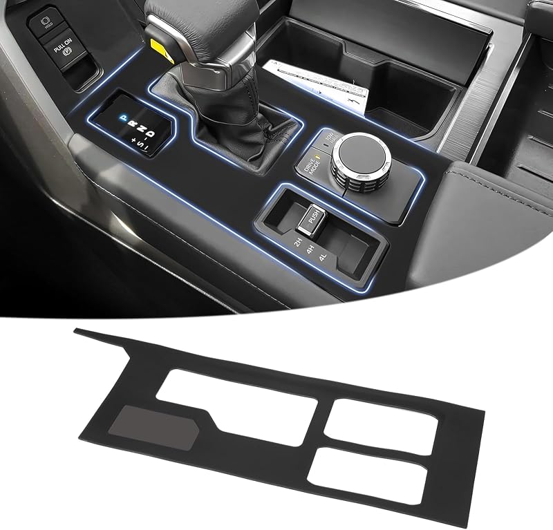 Capa de silicone para painel do câmbio do console central Autorder Toyota Tundra e Sequoia 2022 a 2026 – Preta