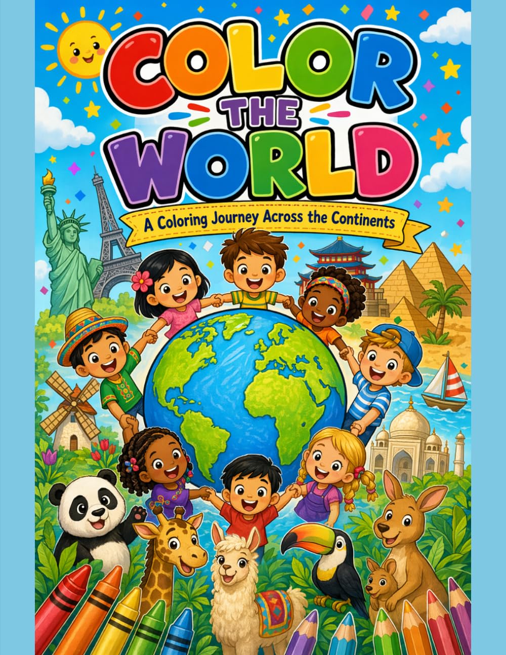Color the World: A Coloring Journey Across the Continents