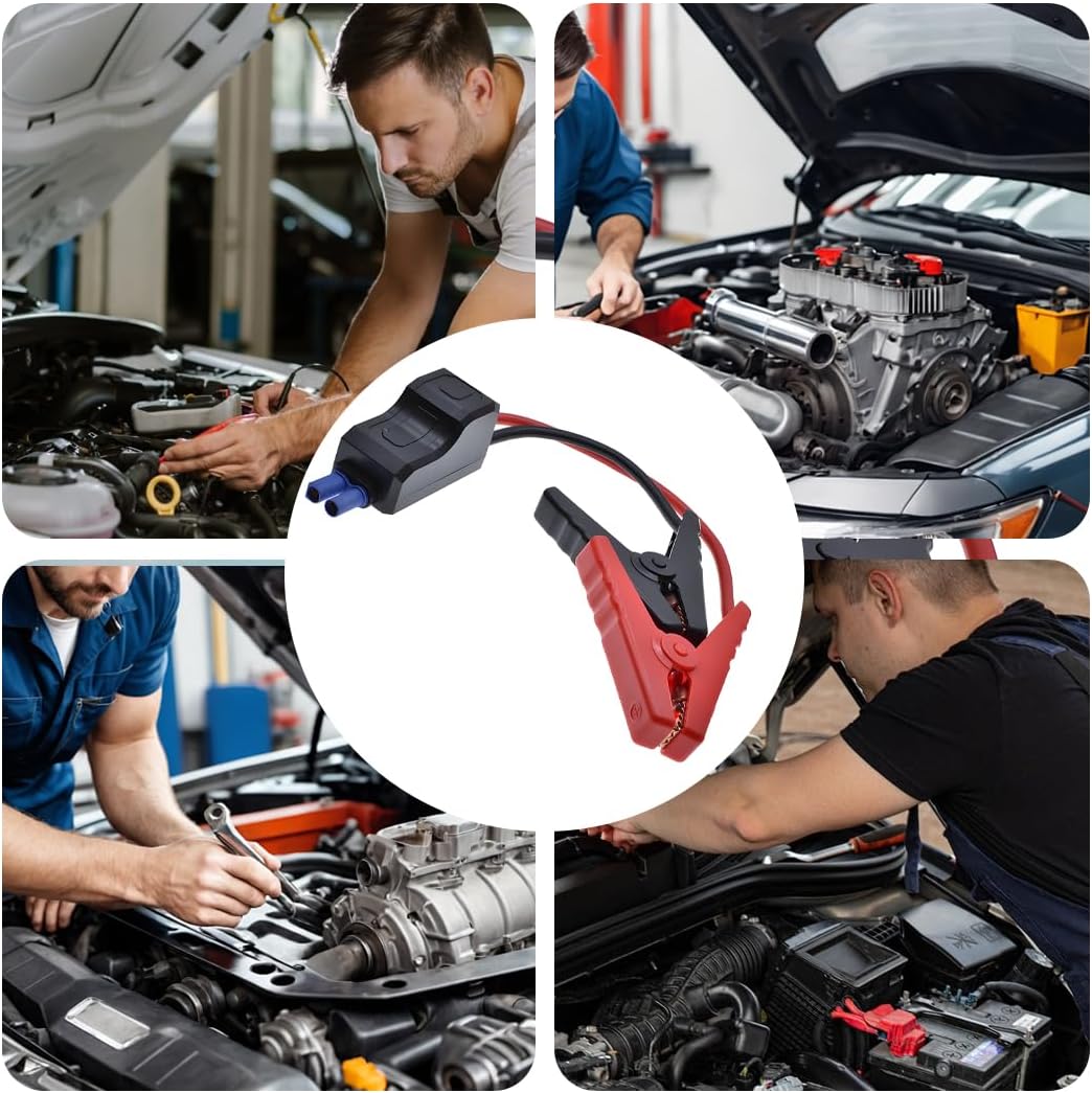 Car EC5 Jump Starter Clamps, Heavy Duty Jumper Emergency Starter Booster Clamp Cable with LCD Screen, 12V Automotive Battery Booster Alligator Clip, Universal for Truck SUV RV