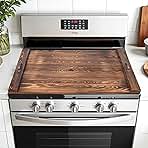 Gas Stove Top Cover: Wooden 30 * 22 inches Noodle Board Stovetop Covers with Handles, Wood Cutting Board for Kitchen Gas Stove and Electric Stove