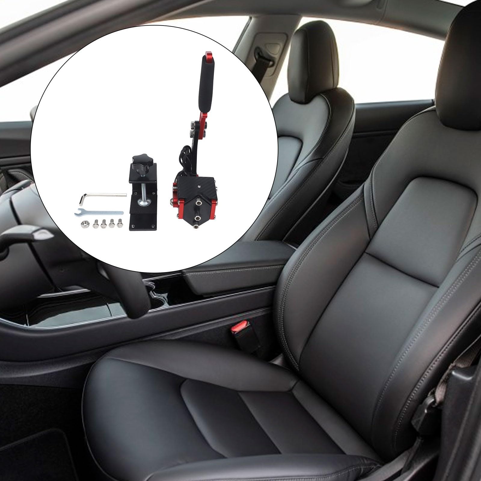 Freno de mano de PC para juegos de carreras, simulador USB para freno de mano Drift para accesorios de volante de juegos de vapor (rojo)