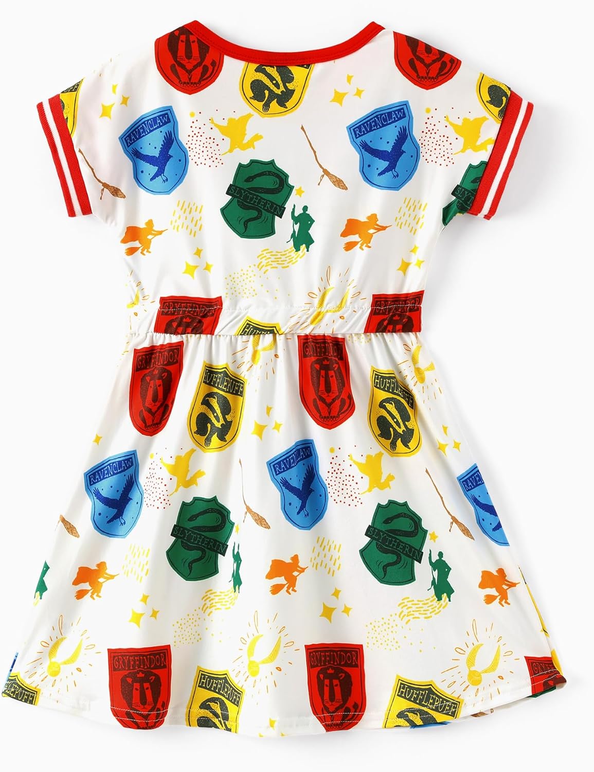 Harry Potter Dress Girls Clothes Gryffindor Hedwig Owl Print Short Sleeves Sun Dress Summer Casual for Teen Girls Size 5-12Y - Image 4