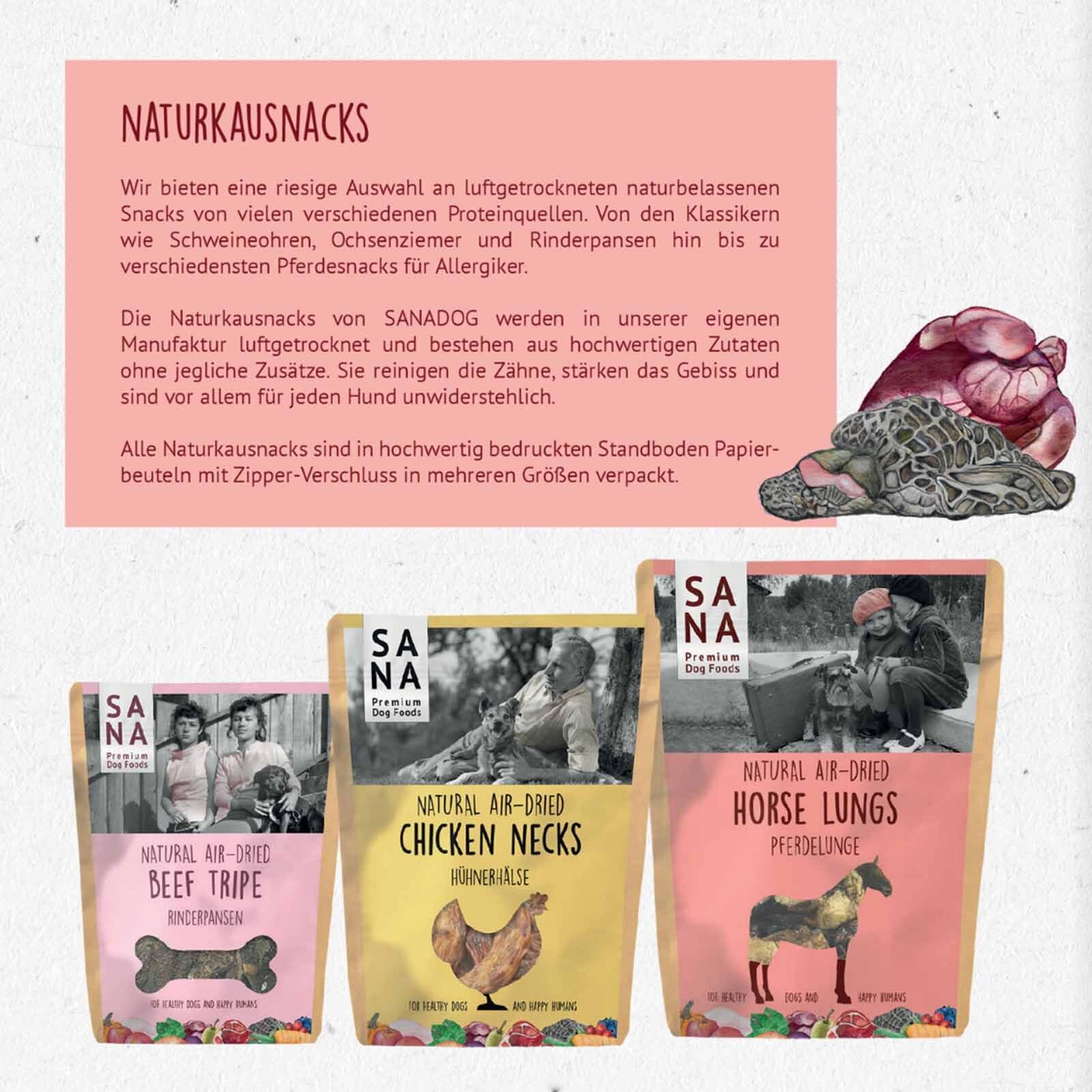 MONKIMAU Hühnerhälse für Hunde von SANADOG - 12kg Bulk im Karton, Natürlicher Kauartikel, Reich an Protein und Kalzium, Geeignet für alle Hundegrößen