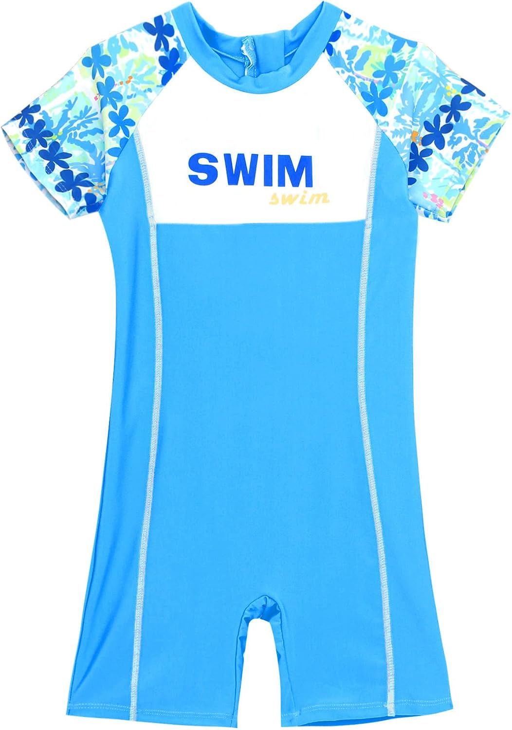 Boys Rash Guard One Piece Swimsuit Short Sleeve Bathing Suit Water Sports Athletic Surf Swimwear