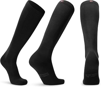 DANISH ENDURANCE 14-18 mmHg Organic Cotton Compression Socks Graduated Support & Travel Support, Unisex, 1-3 Pack