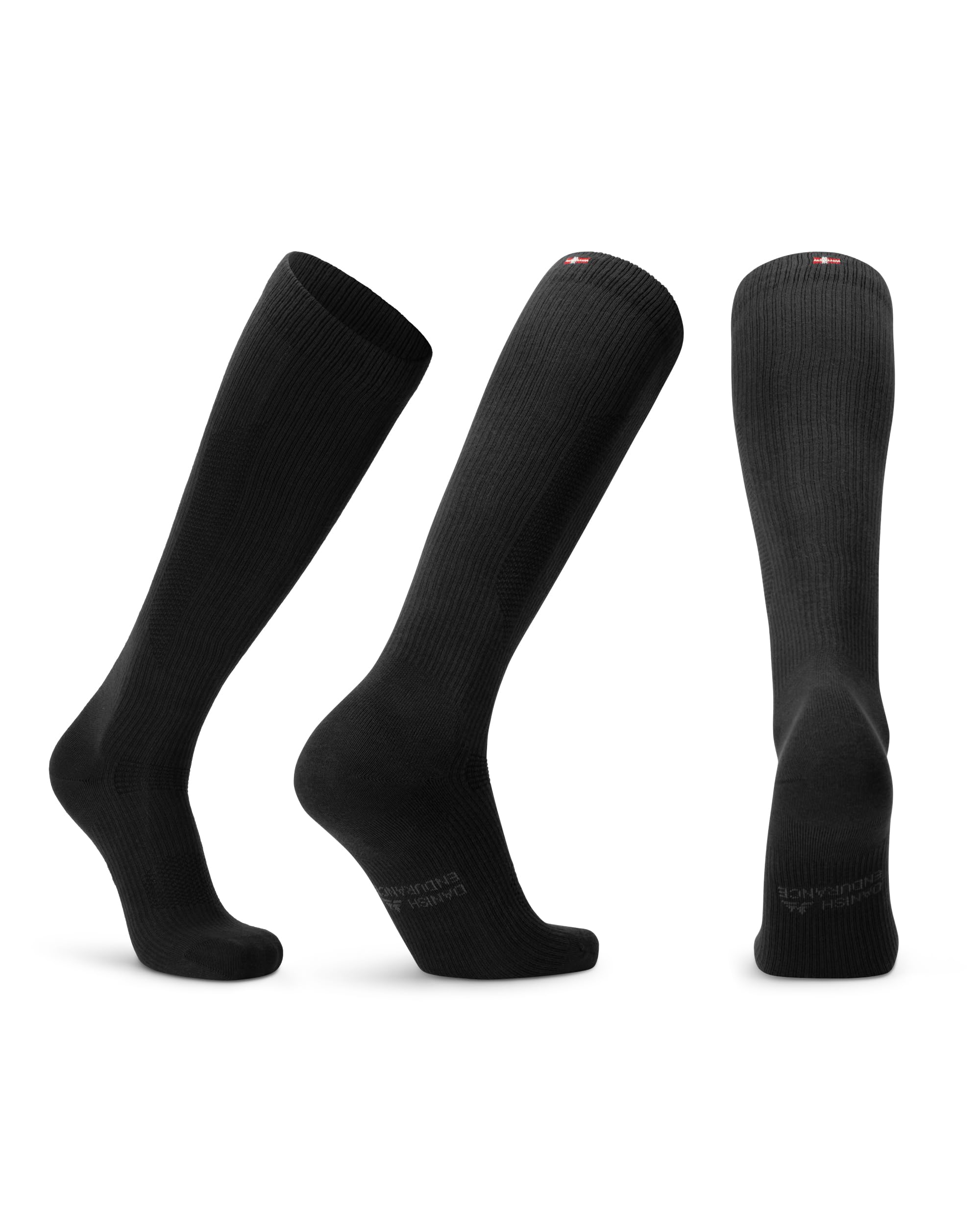 DANISH ENDURANCE Compression Socks Men & Women, Organic Cotton, Flight Sock, Graduated Compression, 14-18 mmHg, 1-pack
