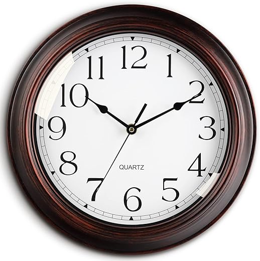 KECYET Wall Clocks Battery Operated Silent Non Ticking Wall Clock 8 . 5 Inch Small Vintage Retro