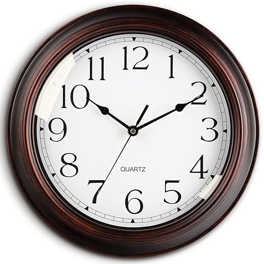 KECYET Wall Clocks Battery Operated Silent Non Ticking Wall Clock 8 . 5 Inch Small Vintage Retro