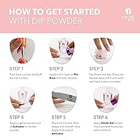 Vista 6 de Polvo de inmersión de uñas Revel Nail - Polvo de inmersión transparente y francés, polvo de uñas de inmersión resistente a las astillas con vitamina