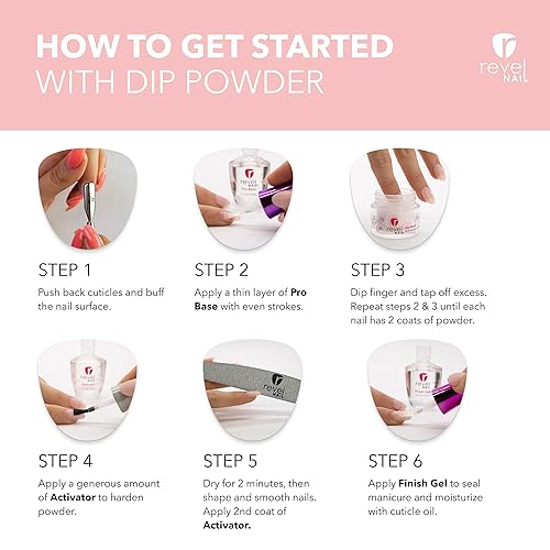 Miniatura 5 de Revel Nail Polvo para uñas  para manicura  alternativa para esmalte de uñas  no tóxico y sin olor  resistente a grietas y astillas  vegano,