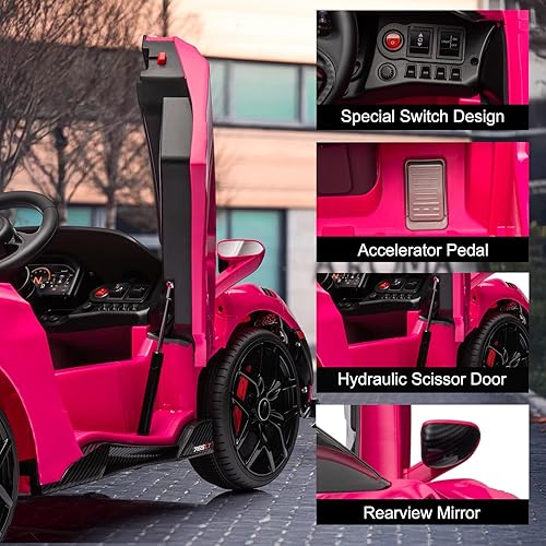 Miniatura 7 de McLaren765LT para niños de 3 a 6 años de edad, vehículo eléctrico con batería de 12 V, con control remoto para padres, reproductor de música, luces