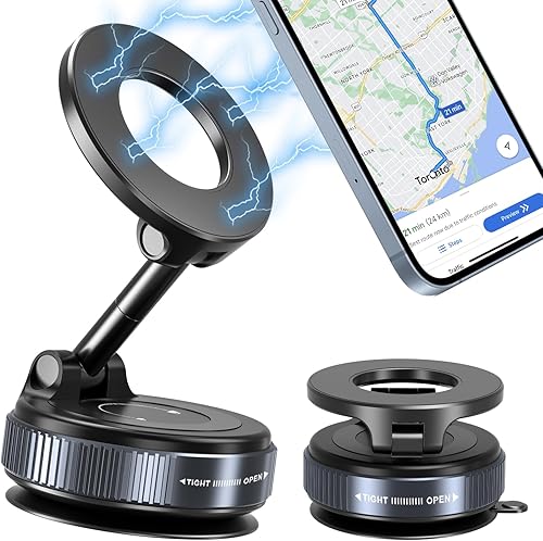 Soporte de teléfono de coche para Magsafe 16 imanes fuertesSoporte de teléfono ajustable de 360 para cochegimnasioespejo, soporte de teléfono con