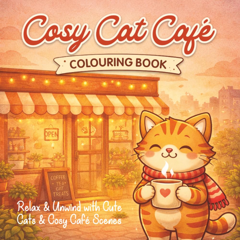 Cosy Cat Adventures: Cosy Cat Café (Cosy Cat Coloring Books)