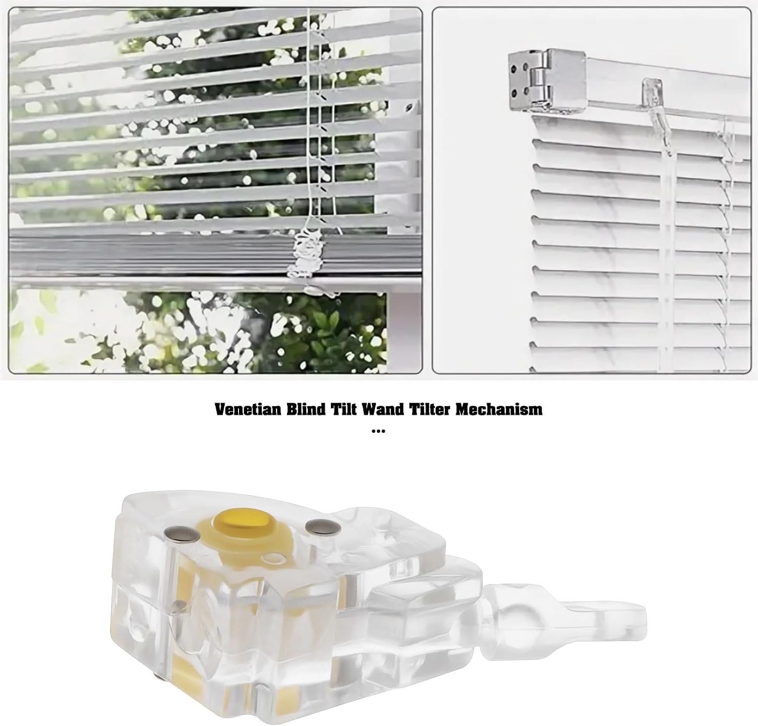 2pcs 25mm Metal Venetian Blind Tilt Wand Tilter Mechanism Venetian Blind Wand Tilter for 25mm Slat Venetian Blinds