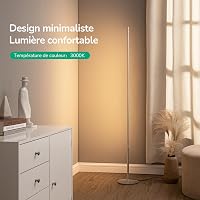 EDISHINE 2x LED Álló Lámpa 147cm Dimmelhető Meleg Fehér Modern Szobai Világítás 6