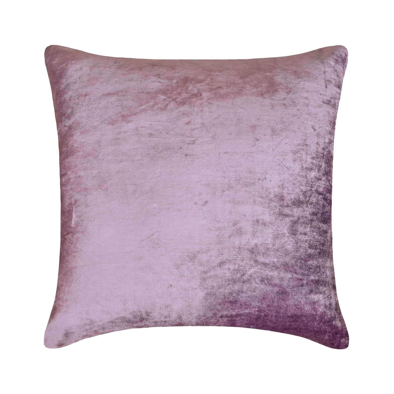 The HomeCentric Decorative Purple 60x60 cm (24"x24") Accent Cushion Cases, Velvet Double Side, Linen & Top Zipper Accent Cushion Cases, Solid Pattern Modern Style - Velvet Purple Jules โ image 1