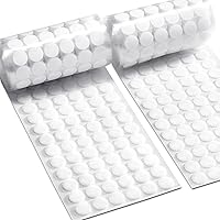 iRAG 1000pcs (500 Pairs) 0.59" White Hook & Loop Adhesive Dots - Strong Sticky Nylon Circles for Crafts, School, Home & Office