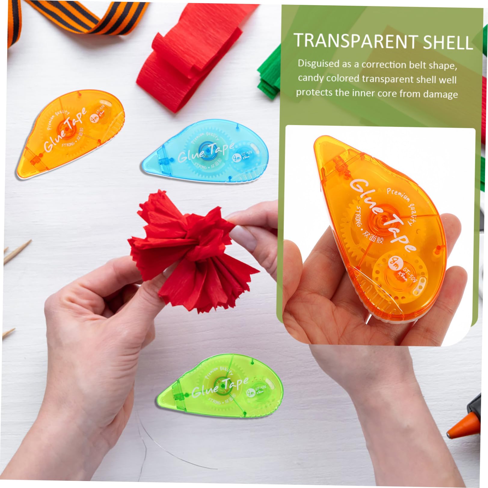 DOITOOL 3 Sätze Doppelseitiges Klebeband Transparentes Allzweck Klebeband Für Schule Büro Und Ergonomisches Design Selbstklebend Zuschneidbar Basteln Und Verpacken 3 Stück * 3