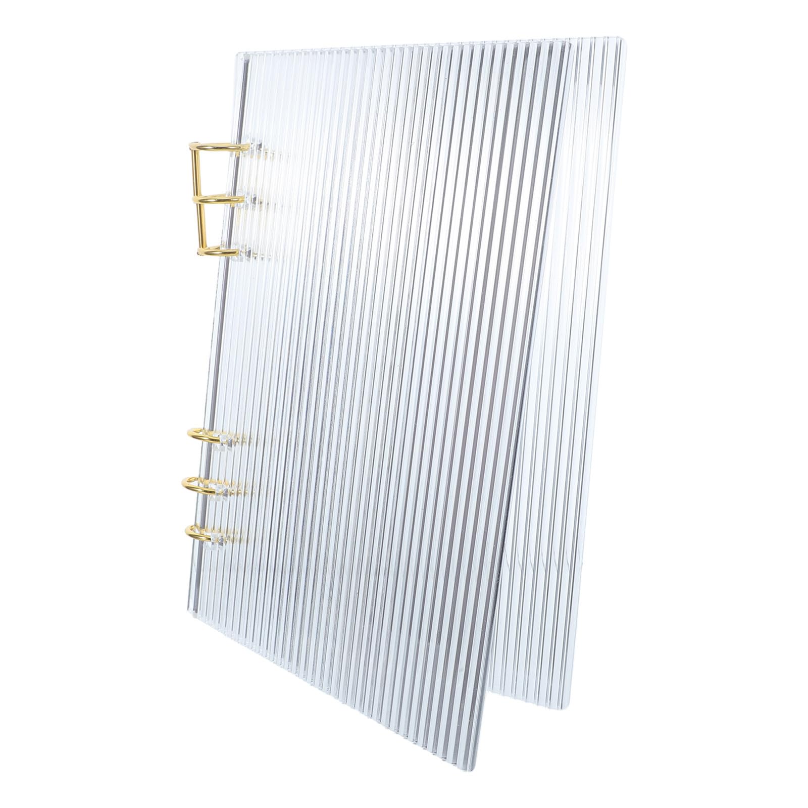 A5 Acryl Ringbuch Umschlag mit Abnehmbarer 6 ring Struktur Nachfüllbar und Schützend Modernes Minimalistisches Design für Büro und Arbeit
