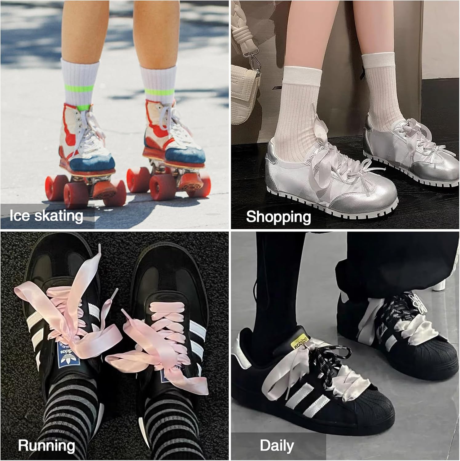 Ciormis Shoe Laces for Sneakers 3 Pair Flat Shoelaces, Sneakers Boot Flat Shoes Replacement Shoe Strings - Image 7