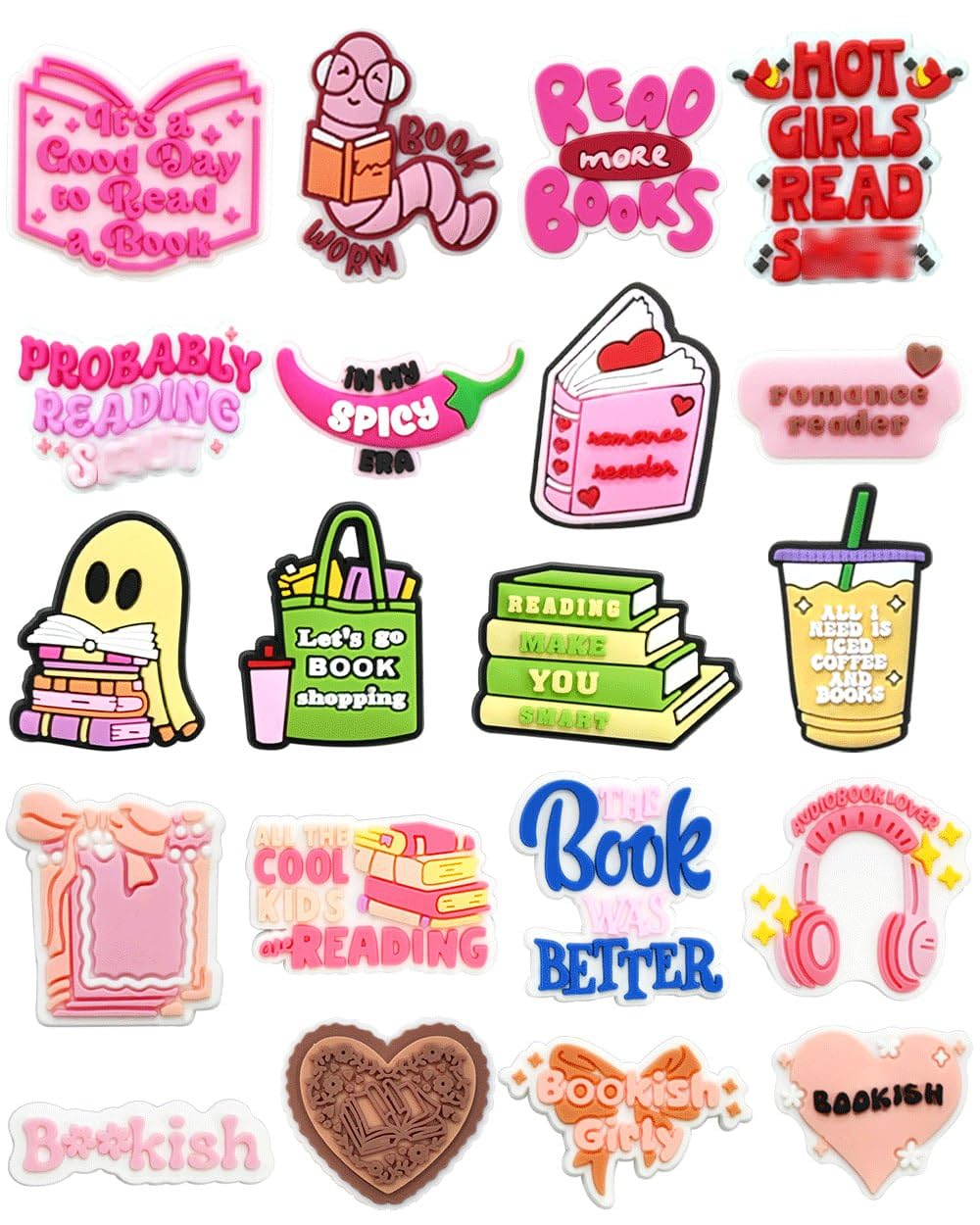 LUCLA Cute Shoe Charms for Women Men Adults, Trendy Charms for Shoe Clog Sandals Wristband Bracelet, Shoe Decorations Accessories Party Favors Birthday Gifts