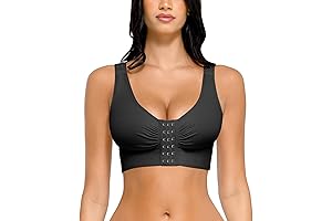 Post-Surgery Compression Bra: Front Closure with Adjustable Straps, Wirefree for Women