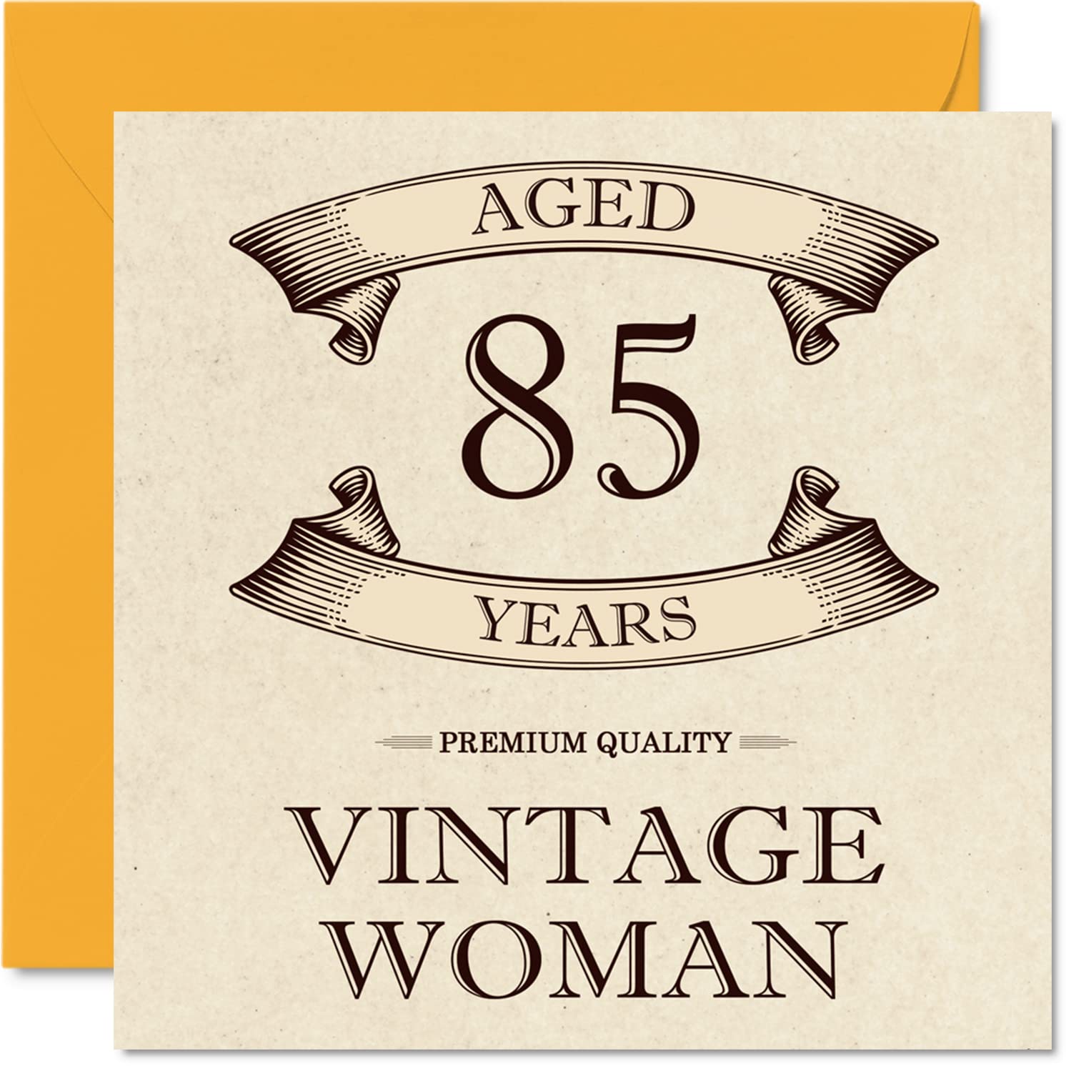 Vintage 85th Birthday Cards for Women - Aged 85 Years - Fun Birthday Card for Mum Sister Wife Granny Nanny Grandma Auntie, 145mm Ladies Greeting Cards, 85th Card