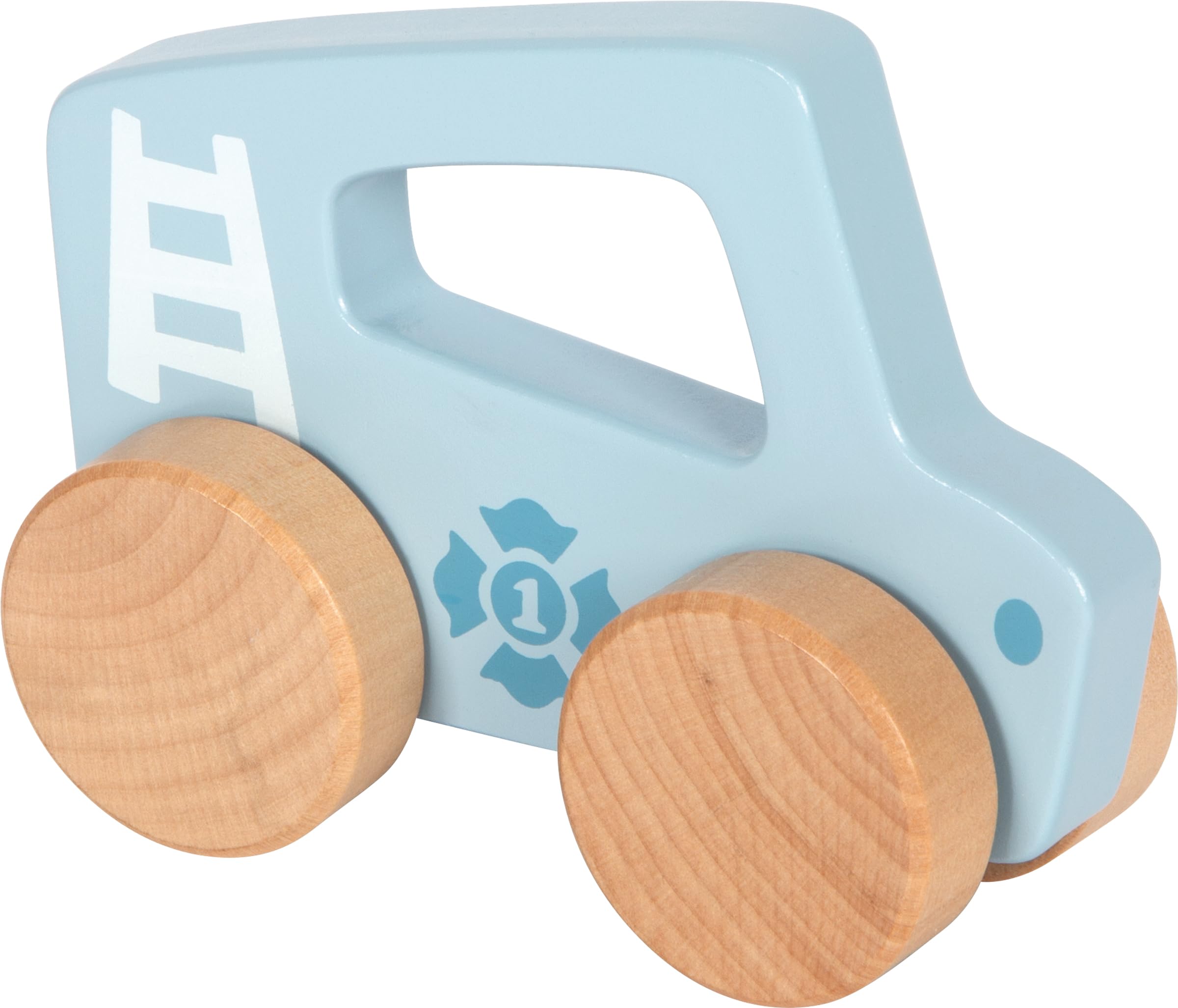 Small Foot automobilina Blu in Legno, 2 in 1, per la motricità dai 6 Mesi in su, 12710