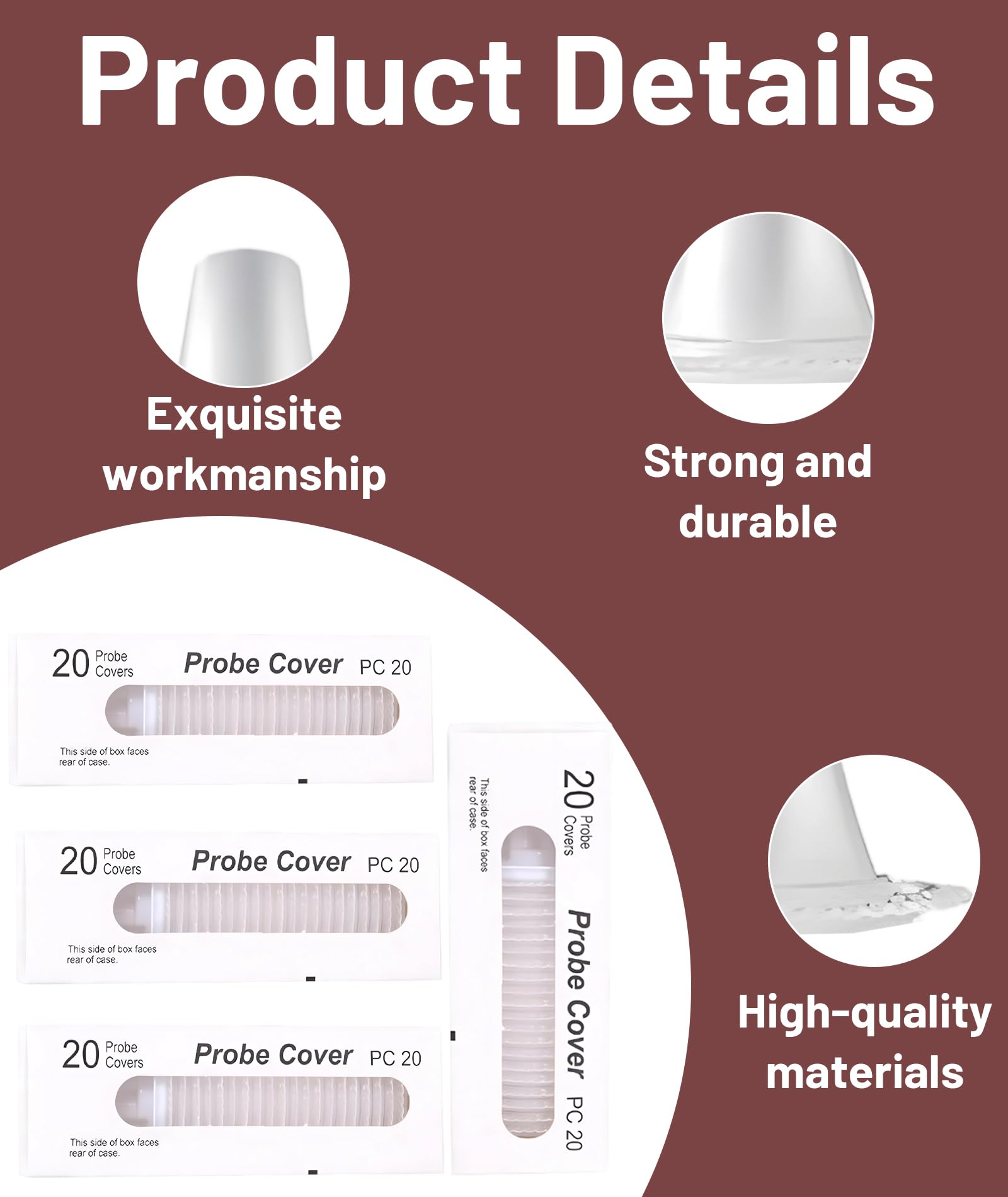 Disposable Ear Thermometer Covers, Hygienic Probe Covers for Accurate Temperature Measurement, Compatible with Various Ear Thermometers, Ideal for Home and Clinic Use (80) - Image 3 thumbnail