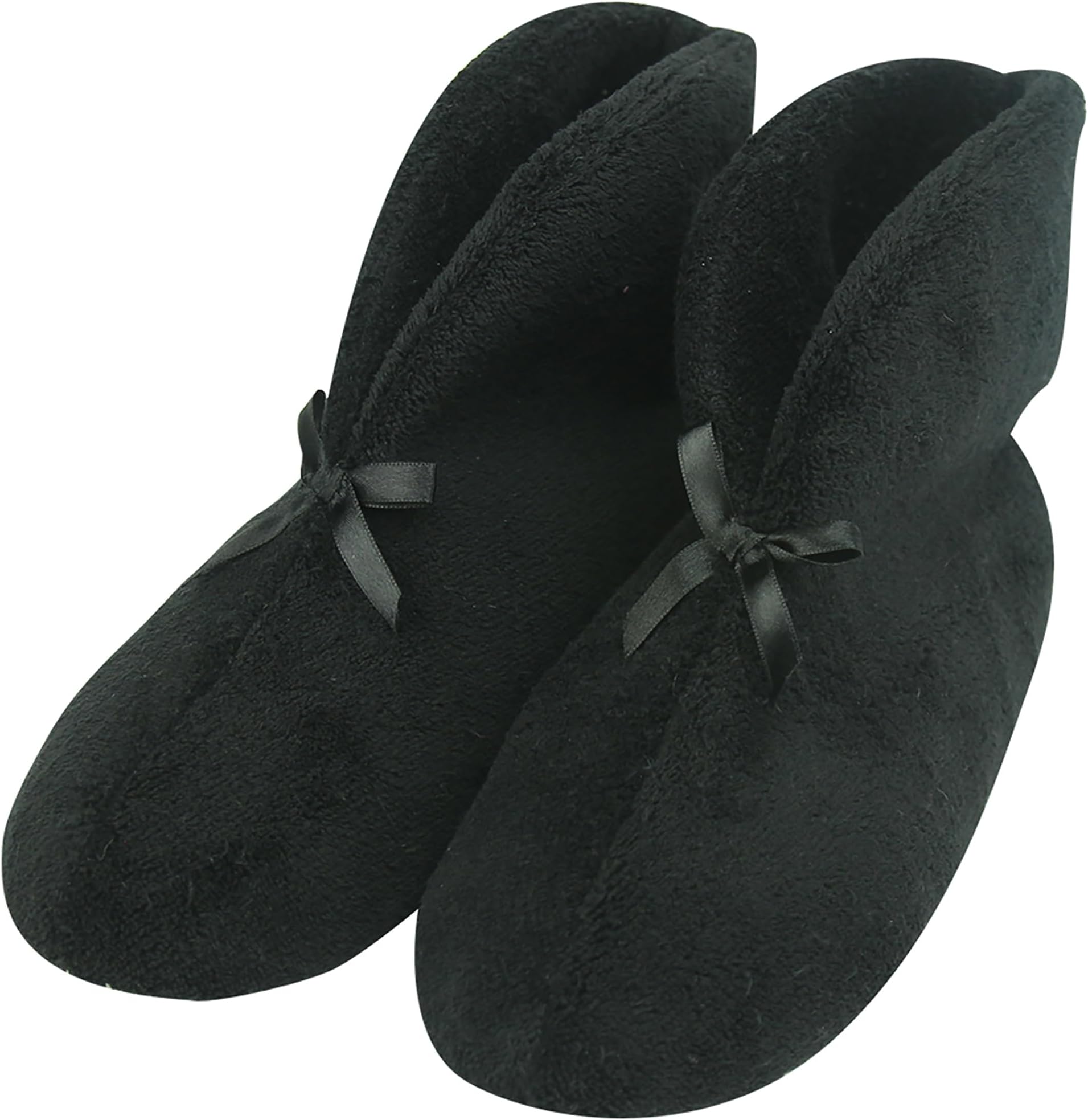 Women's Bootie Slippers, Cozy Coral Fleece Non Slip Indoor House Shoes