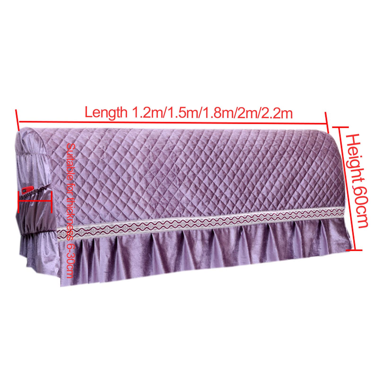 Cubierta de la Cabeza de la Cama Cabecero de la Cama Funda de cabecero Fundas para Cama Individual/Rey Cubierta a Prueba de Polvo para Camas Muebles elásticos de Madera Protectora,