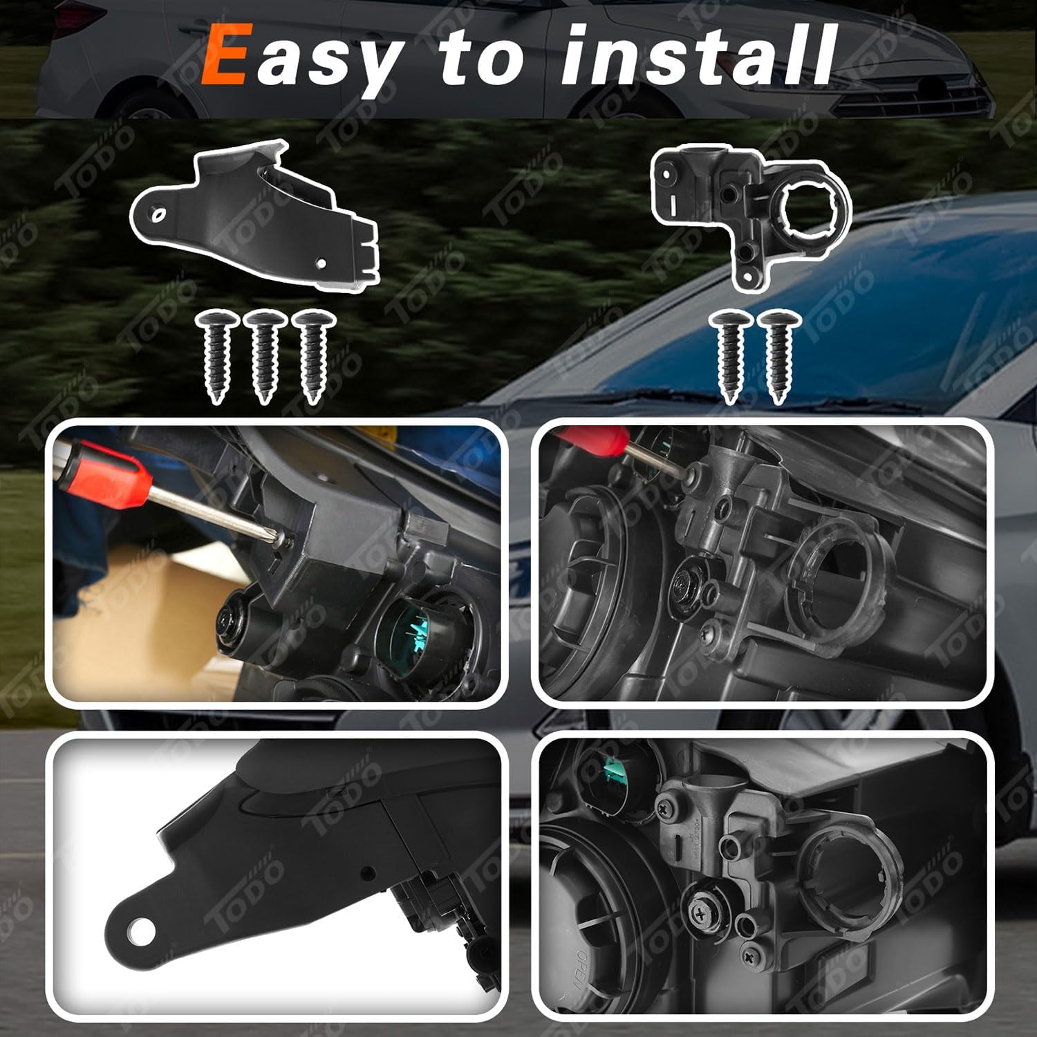 TODO Headlight Assembly Compatible with 2019 2020 Hyundai Elantra HY2503233 92102F3500 Passenger Right Side