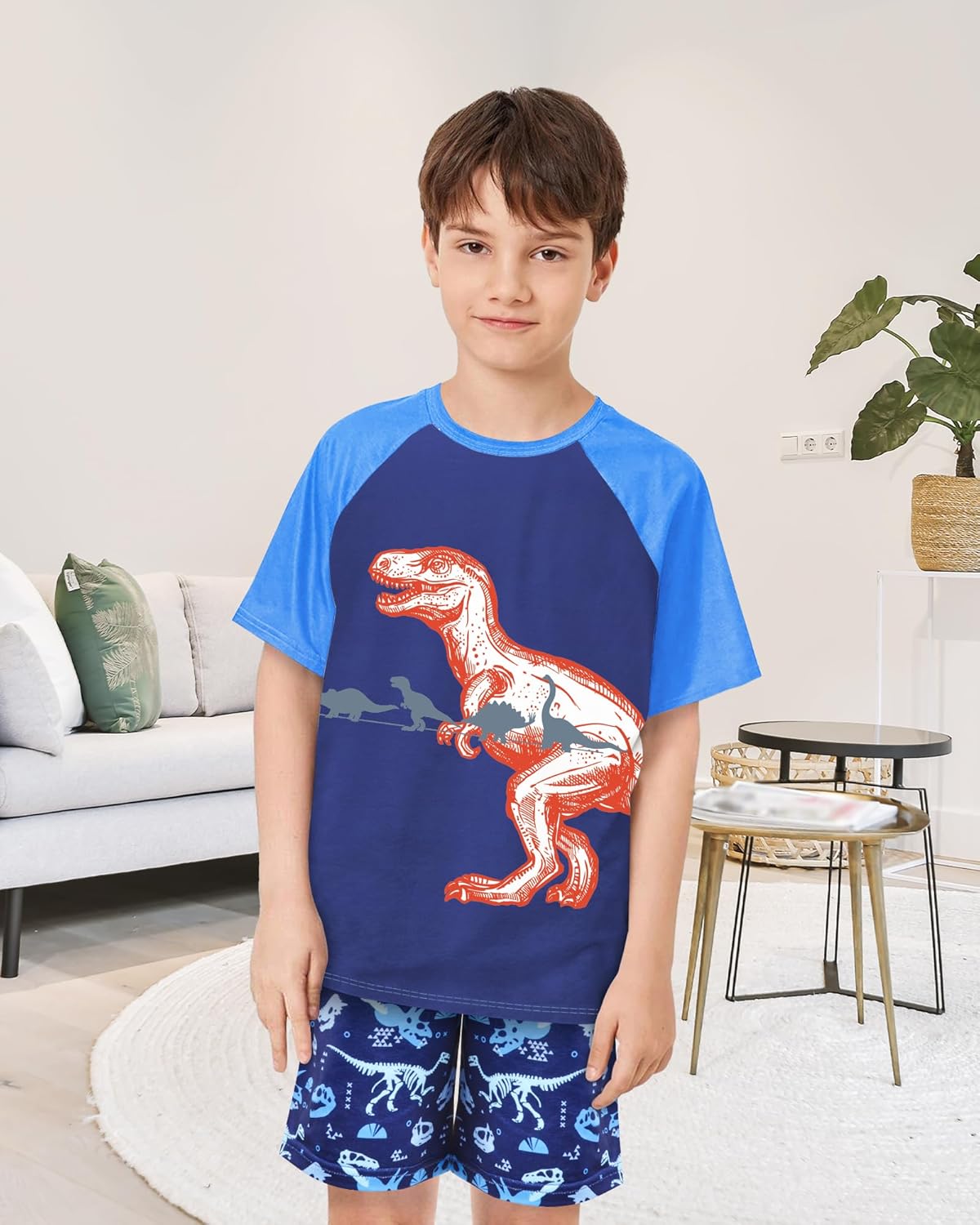 PASHOP Boys Pajamas Little Boys Summer Pajamas 2 Piece Short Sleeve Top and Shorts Sets Kids Pjs Sleepwears 3-10 Years - Image 2