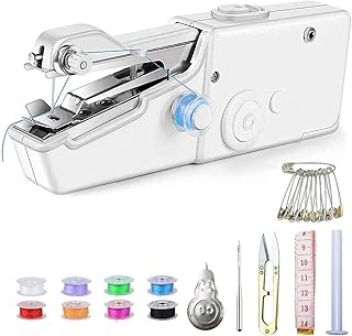 Handheld Sewing Machine Mini Sewing Machines，Portable Sewing Machine Quick Handheld Stitch Tool for Fabric, Kids Cloth，Clo...