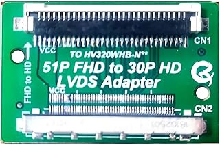 51 Pin FHD to 30 Pin HD LVDS Adapter Board FFC FPC LVDS Converter Connector, Compatible for LG, SAM Transfer VCC Left and Right Replacement(QK0807B)