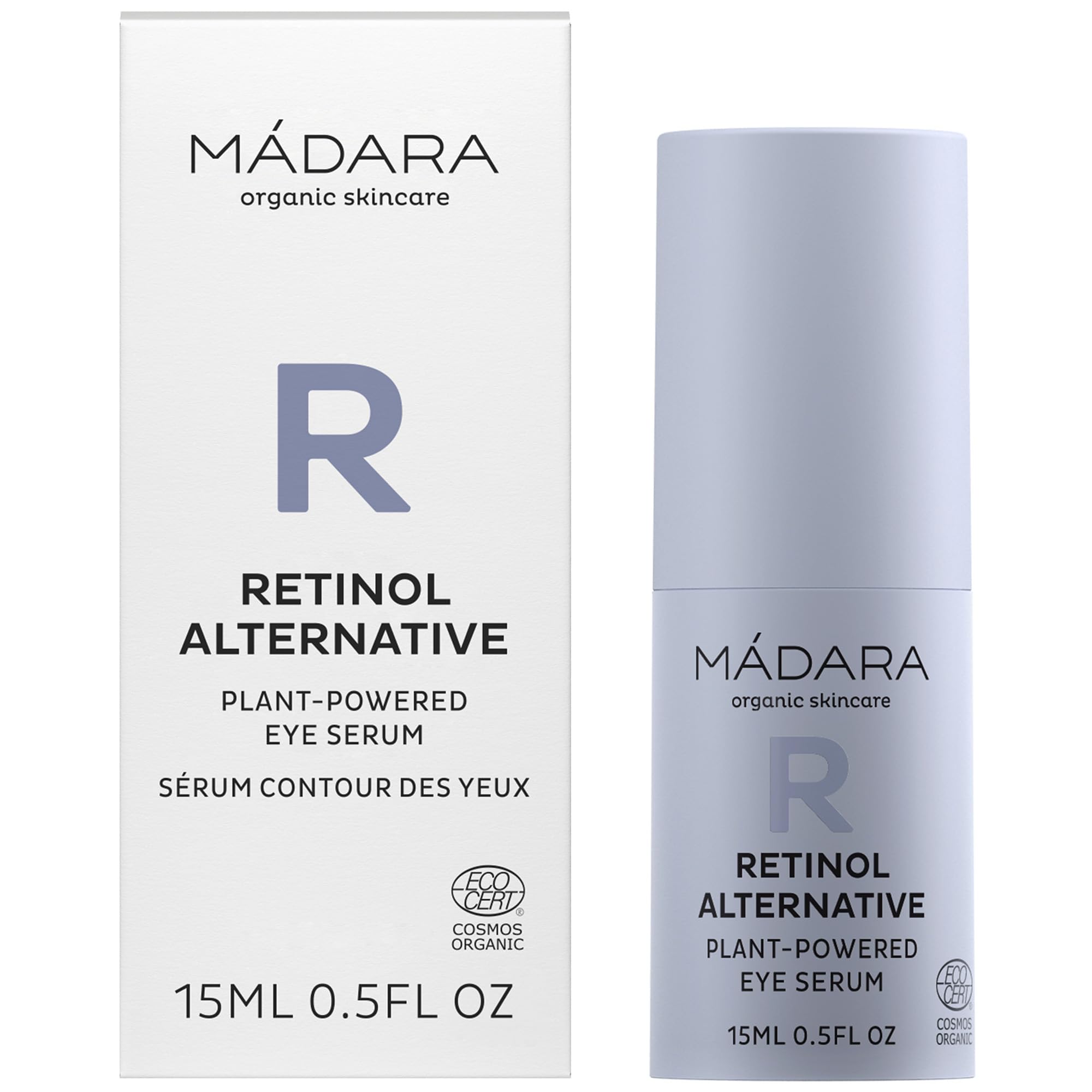 MÁDARA Retinol Alternative Vegetable Eye Serum 15 ml, Anti-Ageing Care Against Wrinkles, Crow's Feet