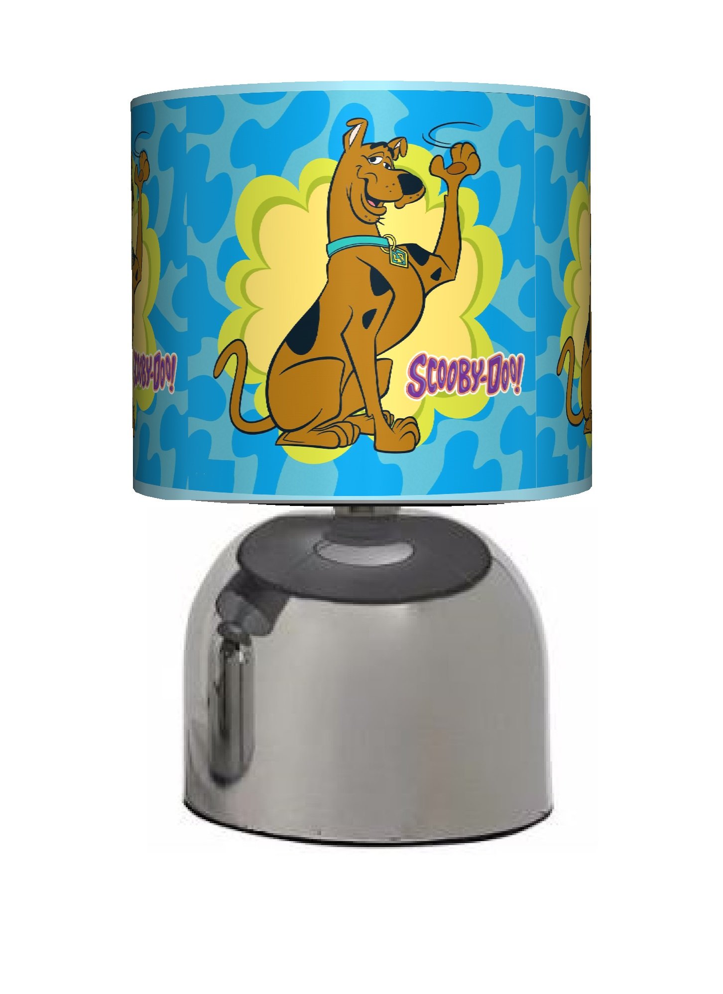 Scooby-DOO Blue - Bedside Touch LAMP - Girls/Boys Bedroom Light/LAMP Shade - Mains Operated (UK Plug)