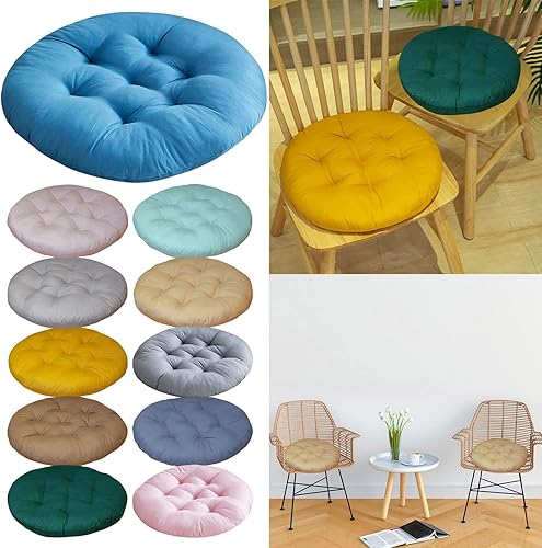 Miniatura 4 de 2 almohadillas cómodas para silla de oficina, cojín para silla de suelo, cojín redondo cuadrado para cocina, comedor, silla de oficina, 16 x 16