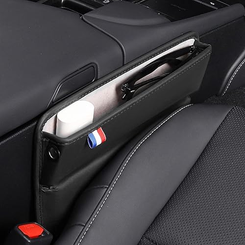 ASUBHA Organizador de relleno de espacio para asiento de automóvil, de piel sintética, organizador de bolsillo para automóvil, accesorios interiores