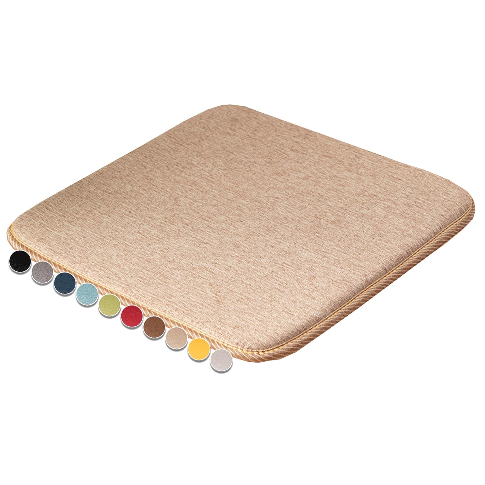 Mcndsi #3 Stool Cushion Square 16X16/18X18/20X20 Inch Non-Slip Bar Stool Square Thick Seat Cushion Chair Pads Padded Seat Covers Square(,18X18inch/45X45cm)