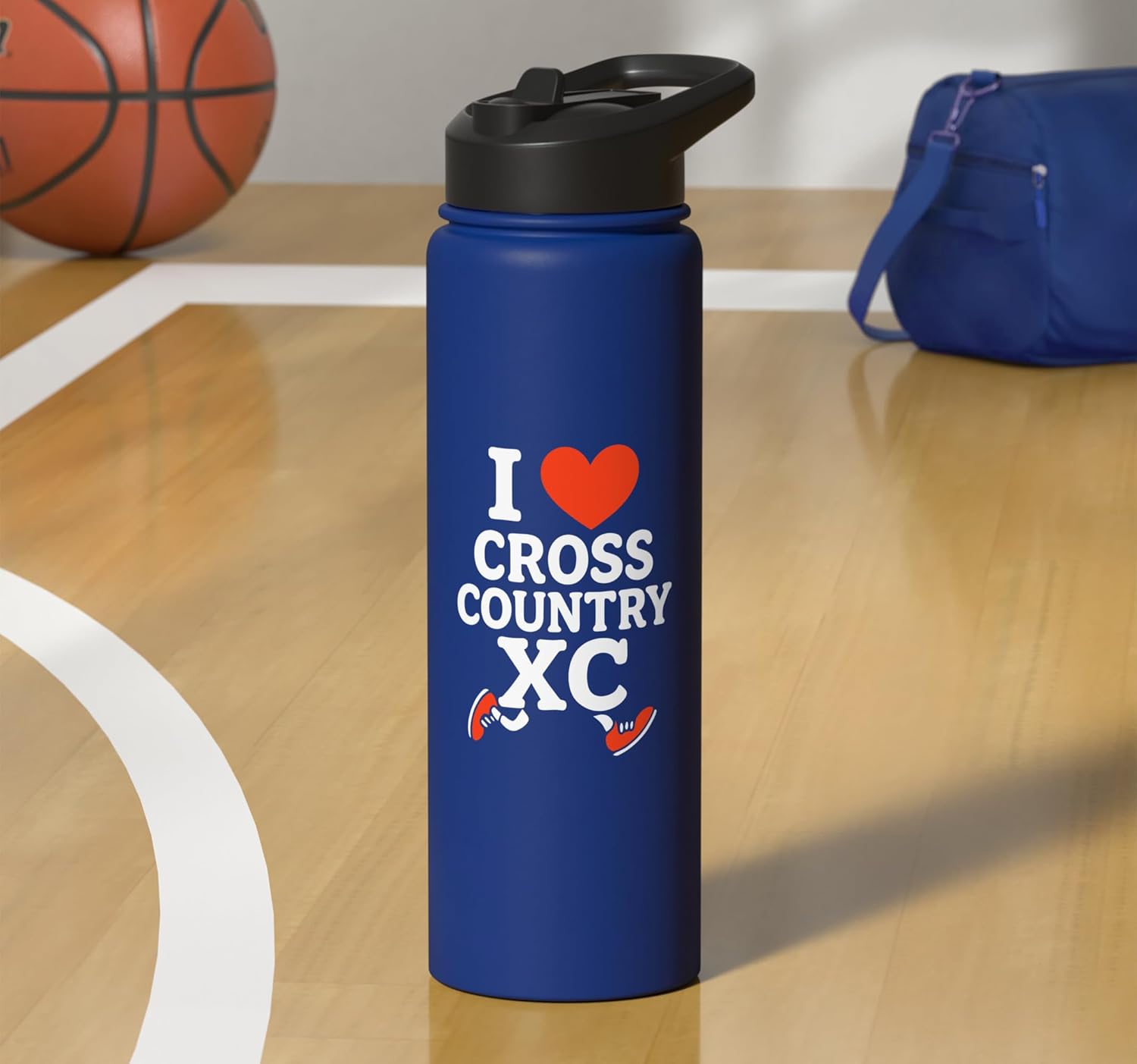 Cross Country Running Design for a XC Country Runner Stainless Steel Insulated Water Bottle
