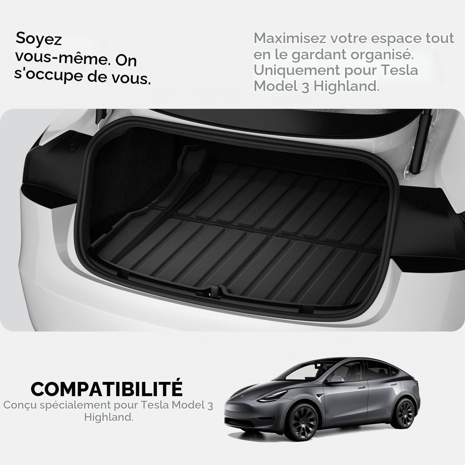Spigen Tesla Tapis de Coffre Arrière Antidérapant