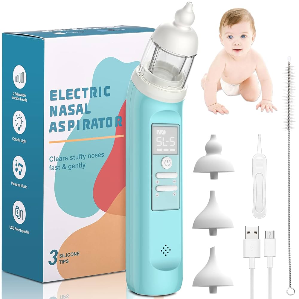 Horigen Nasal Aspirator For Baby, Rechargeable Nose Sucker For Baby