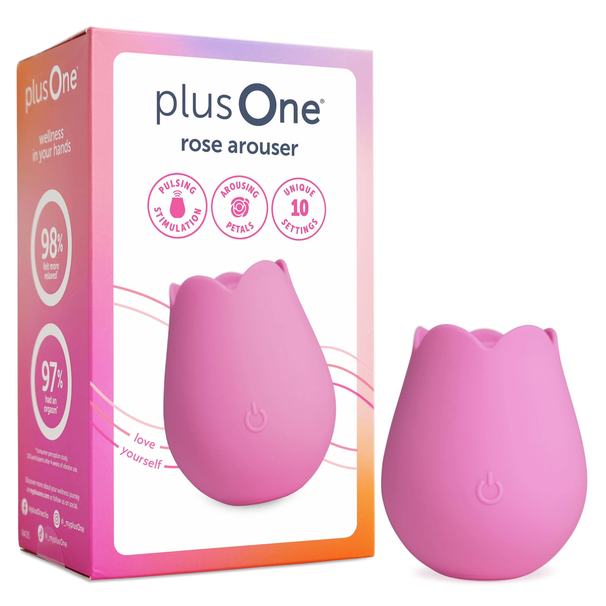 Amazon.com: plusOne Rose Toy Vibrator for Women, Clitoral Stimulator Made  of Body-Safe Silicone, Waterproof, USB Rechargeable and 10 Pulsing  Settings, Pink : Health & Household