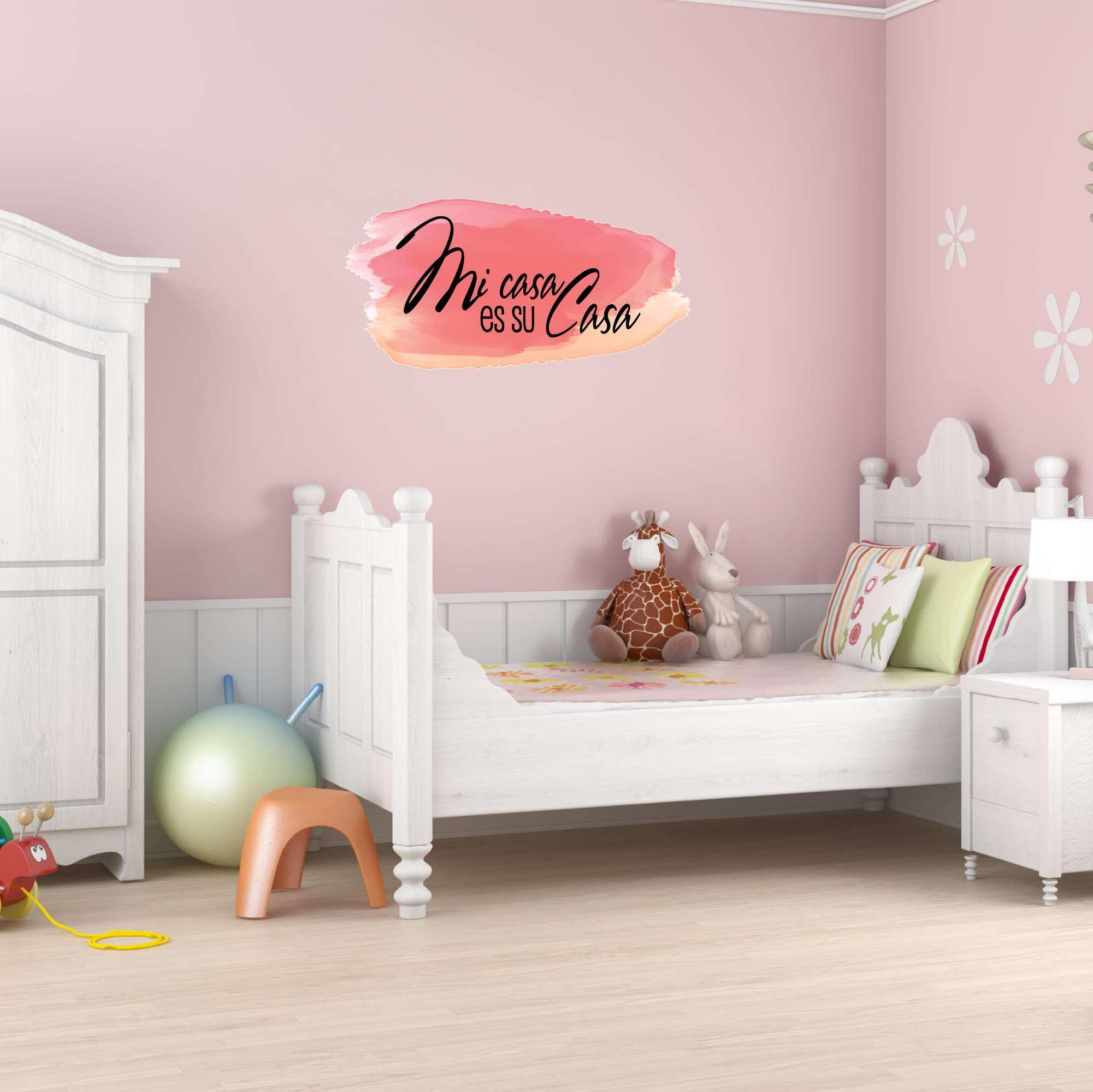 Design With Vinyl Home Wall Decals Micasa ES Su Casa Cute Wall Art Sticker Make Your Guests Feel at Home - Micasa ES Su Casa - Red - Size: 30 in X 15 in