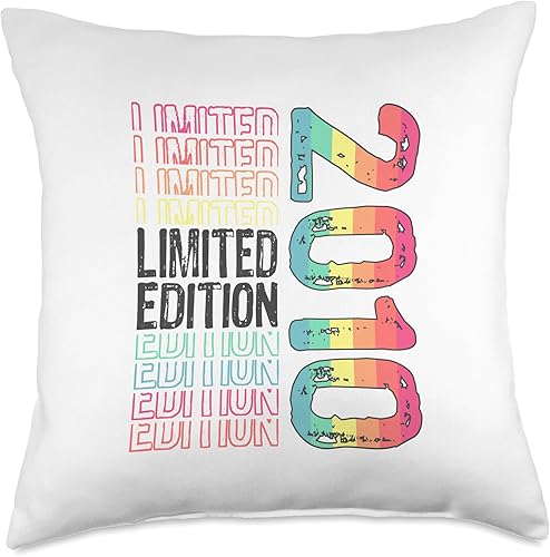 Miniatura 1 de Limited Edition Vintage 2010 Retro Birthday Throw Pillow