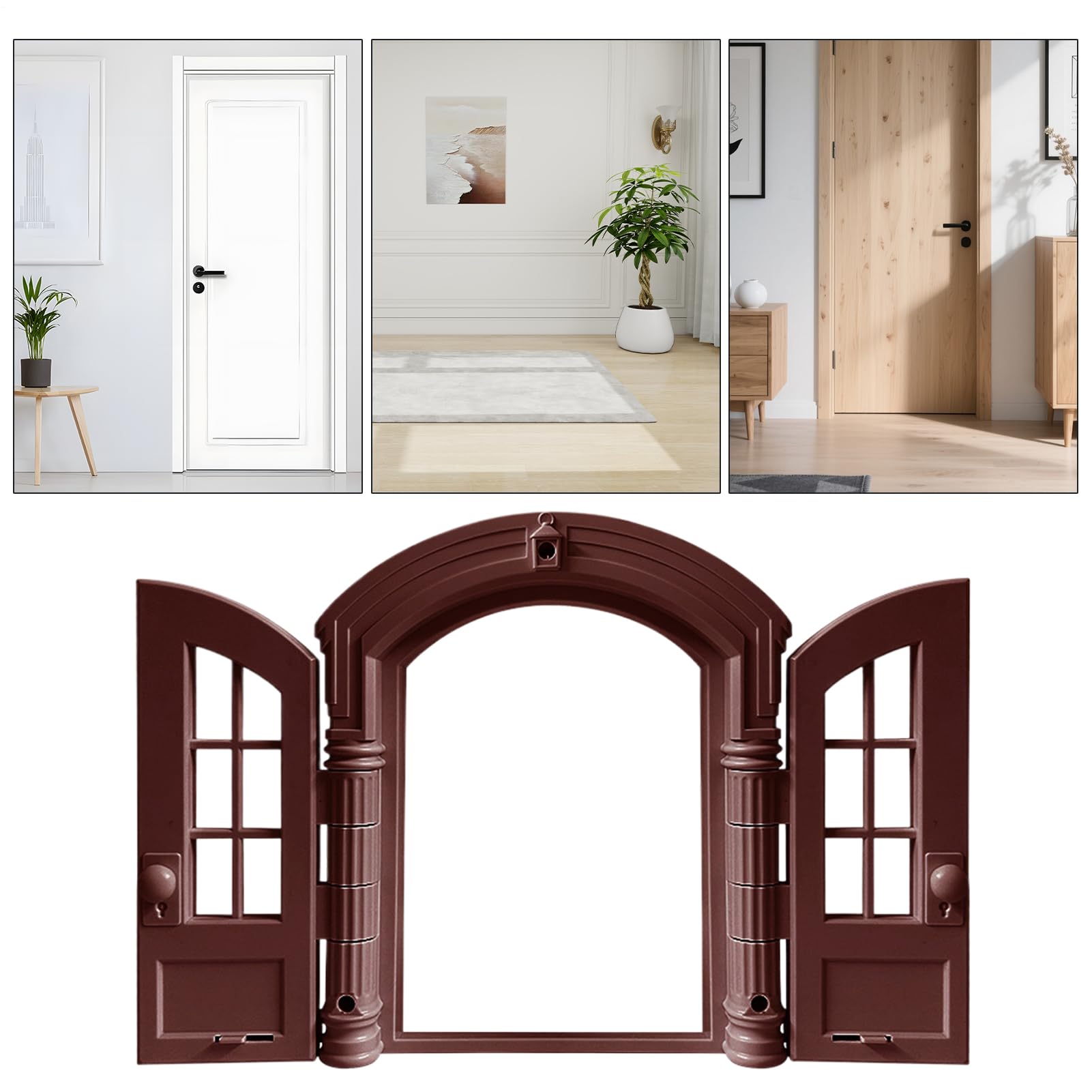 Katzenklappe für die Wand | Im französischen Retro-Design mit Einer abschließbaren Funktion - Katzendurchgang für Türen | Für Garage, Haus, Herrenhaus, Ecke, Türöffnung, Zuhause und
